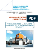 Memoria Estructura Hospital Negreiros