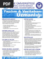 Yazılım ve Veritabanı Uzmanlığı Kursu İzmir