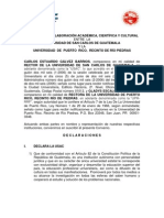 Convenio de Colaboracion Academica, Cientifica y Cultural Entre La Usac y La Universidad de Puerto Rico, Recinto de Rio Piedras