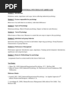 Industrial Psychology Syllabus