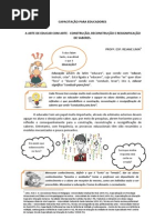 A ARTE DE EDUCAR COM ARTE CONSTRUÇÃO RECONSTRUÇÃO E RESSIGNIFICAÇÃO DE SABERES