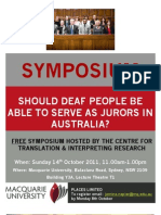 Should Deaf People Be Able Serve As Jurors in Australia?