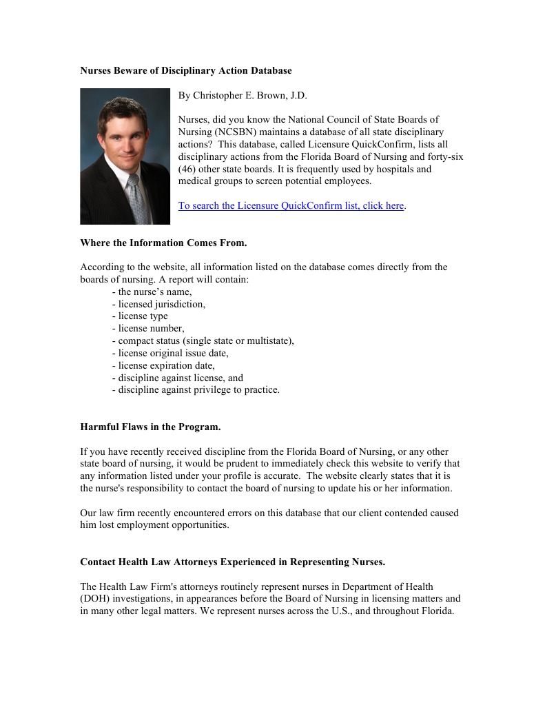 NCSBN Disciplinary Actions for Nurses | PDF