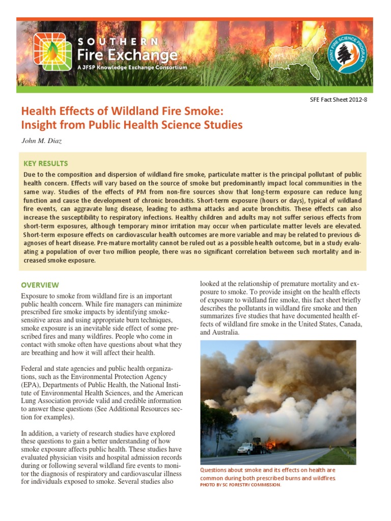 2012-8 Smoke Health Effects | PDF | Wildfire | Particulates
