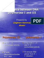 difference b/w DNA polymerase I and III by DR ZAIGHAM