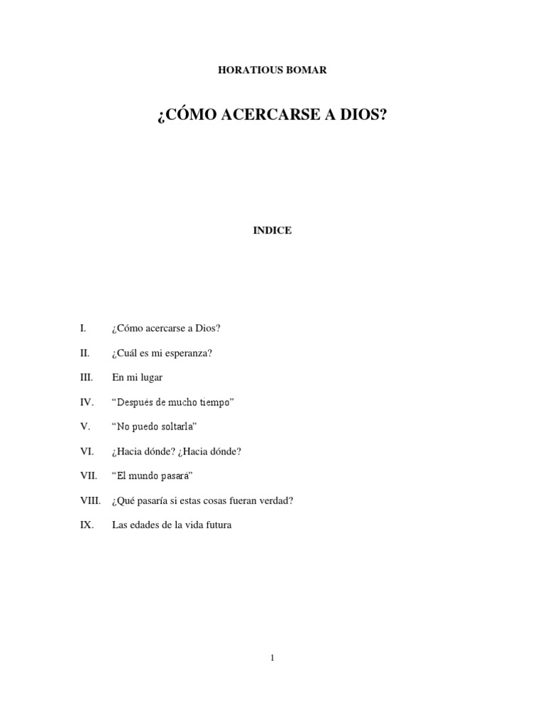 Como Acercarse A Dios | PDF