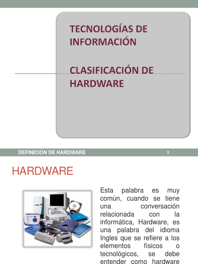 Clasificación de Hardware | PDF | Informática