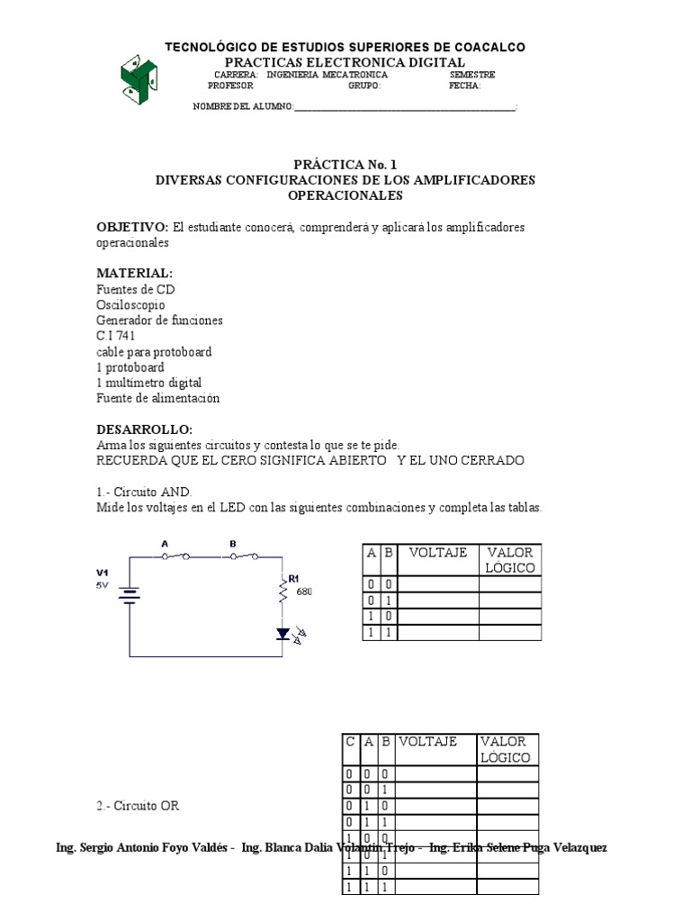 Practicas Electronica Digital Descargar Gratis Pdf Puerta Lógica
