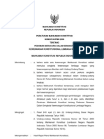 Per MK No 08 TH 2006 TTG Pedoman Beracara Dalam Sengketa Kewenangan Konstitusional Lembaga Negara