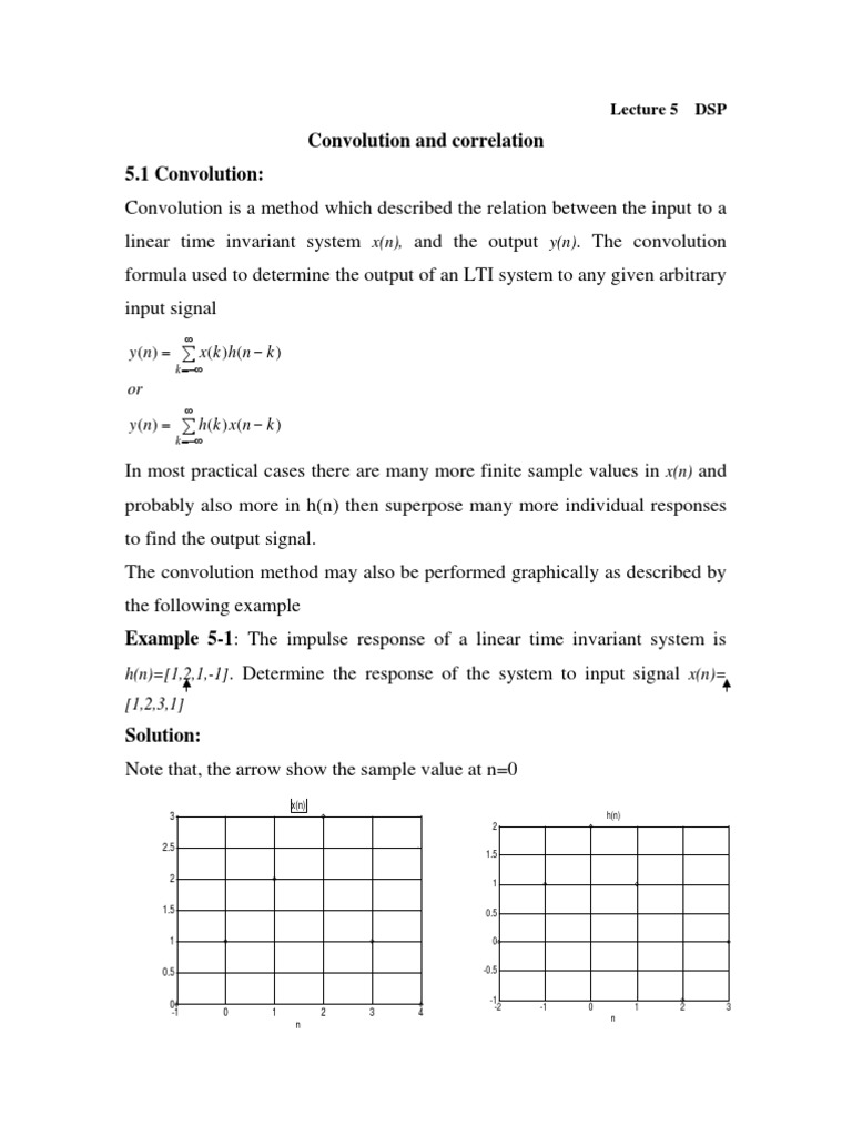Convolution and Correlation in DSP | PDF | Algorithms | Systems Theory