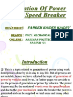 Power Jeneration by Speed Breaker