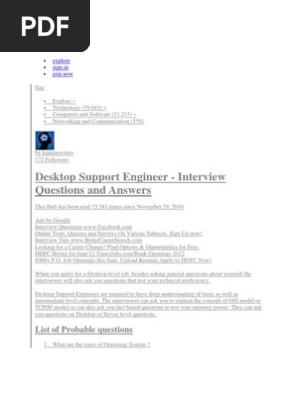 Desktop Support Engineer Material 1 Ip Address Domain Name System