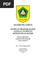 Download Dody Firmanda 2013 - Materi Workshop Panduan Praktik Klinis Clinical Pathways Kewenangan Klinis dan Manajemen Mutu di  RSUD Cibinong Kabupaten Bogor Jawa Barat  by Dody Firmanda SN106347397 doc pdf