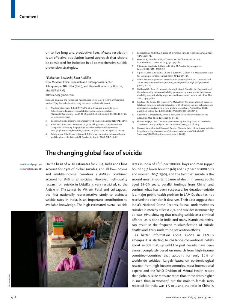Changing Global Face of Suicide | PDF