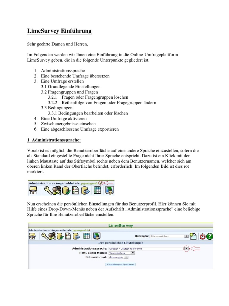 Limesurvey Einfuhrung - 