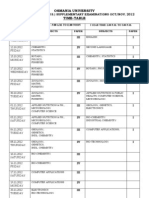 Ou Supl Degree Time Table