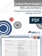Construyendo Relaciones - Programa de Beneficios - Catalogo 2012