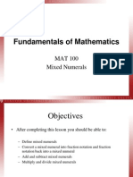 Fundamentals of Mathematics: MAT 100 Mixed Numerals