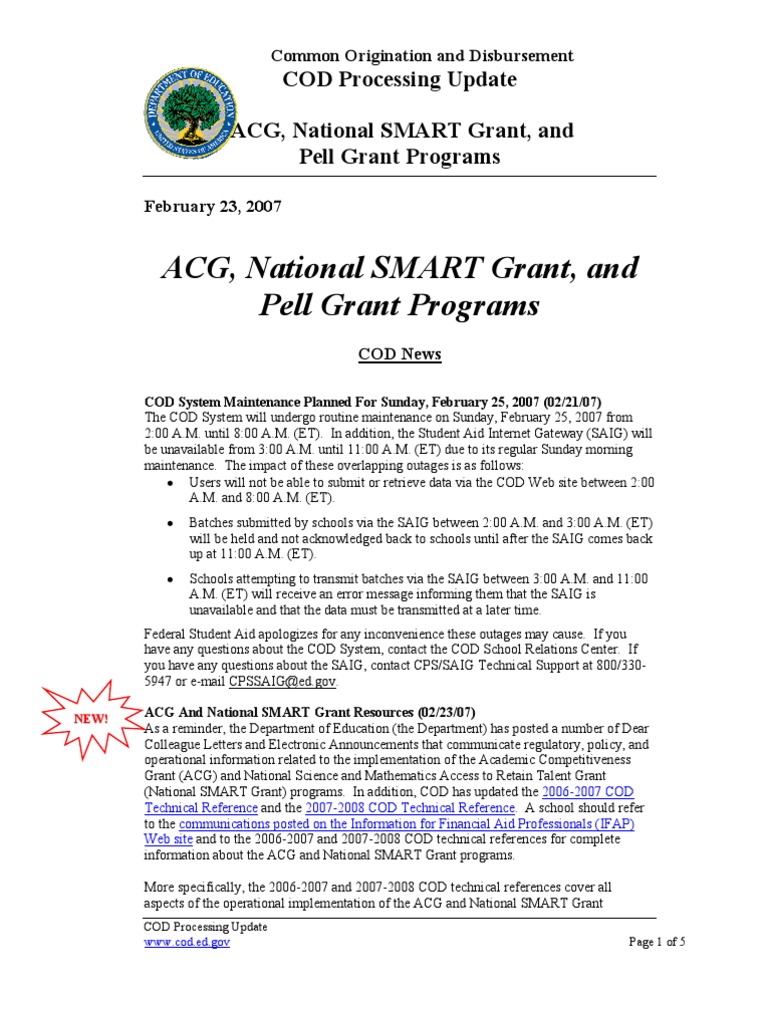 Description: Tags: 0223CODProcessUpdateforPellGrant | PDF | Pell Grant ...