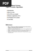 B620 Intelligent Systems Topic 4: Genetic Algorithms