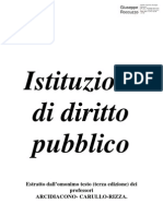 Istituzioni Di Diritto Pubblico Riassunto Diritto Costituzionale ARCIDIACONO CARULLO RIZZA