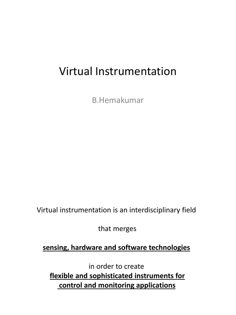 Virtual Instrumentation Architecture PDF Databases Graphical User