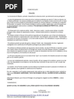 Carta de los cuadros del Ejercito Portugués pidiendo la dimisión del Primer Ministro 