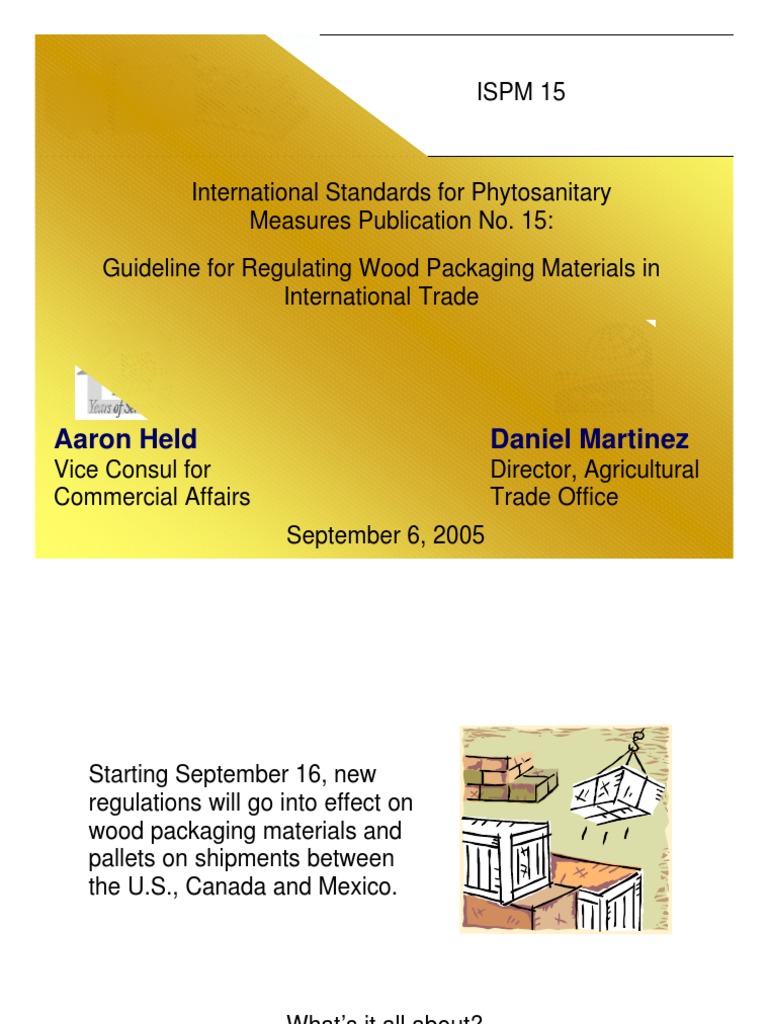 Regulation Of Wood Packaging Material In International Trade Material Colección