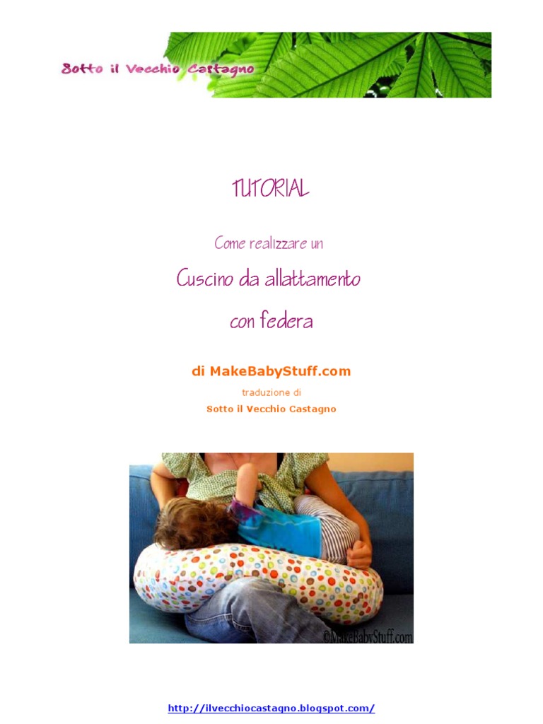 Tutorial Cuscino Allattamento