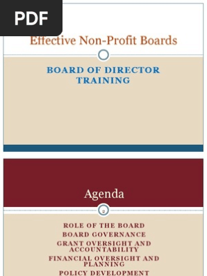 Board Training for Non Profits