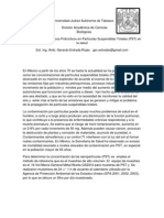 Problemática de Partículas Suspendidas Totales de HCs en Vhsa, Tab