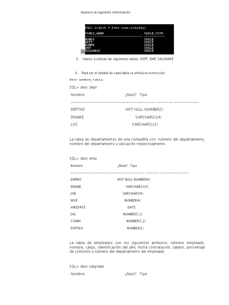 Consultas SQL para Gestión de Empleados | PDF | SQL | Tabla (base de datos)