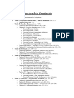 Estructura de la Constitución politica de la Republica de Guatemala