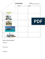 Worksheet Water Pollution and Its Effects on Living Things