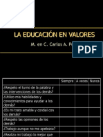 Valores para Reflexionar