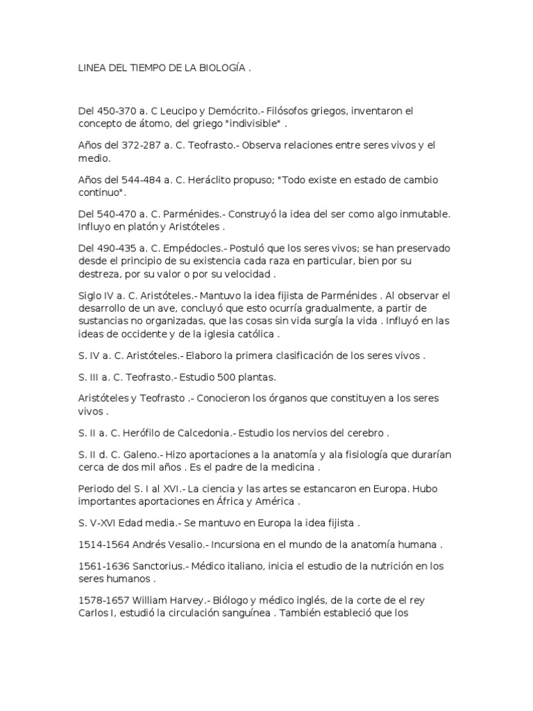 Evolución de la Biología a través del Tiempo | PDF | Clonación ...