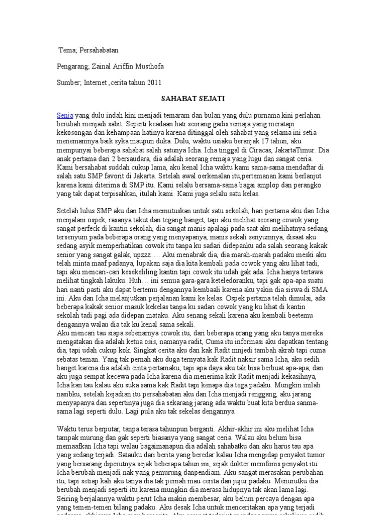 CERPEN PERSAHABATAN