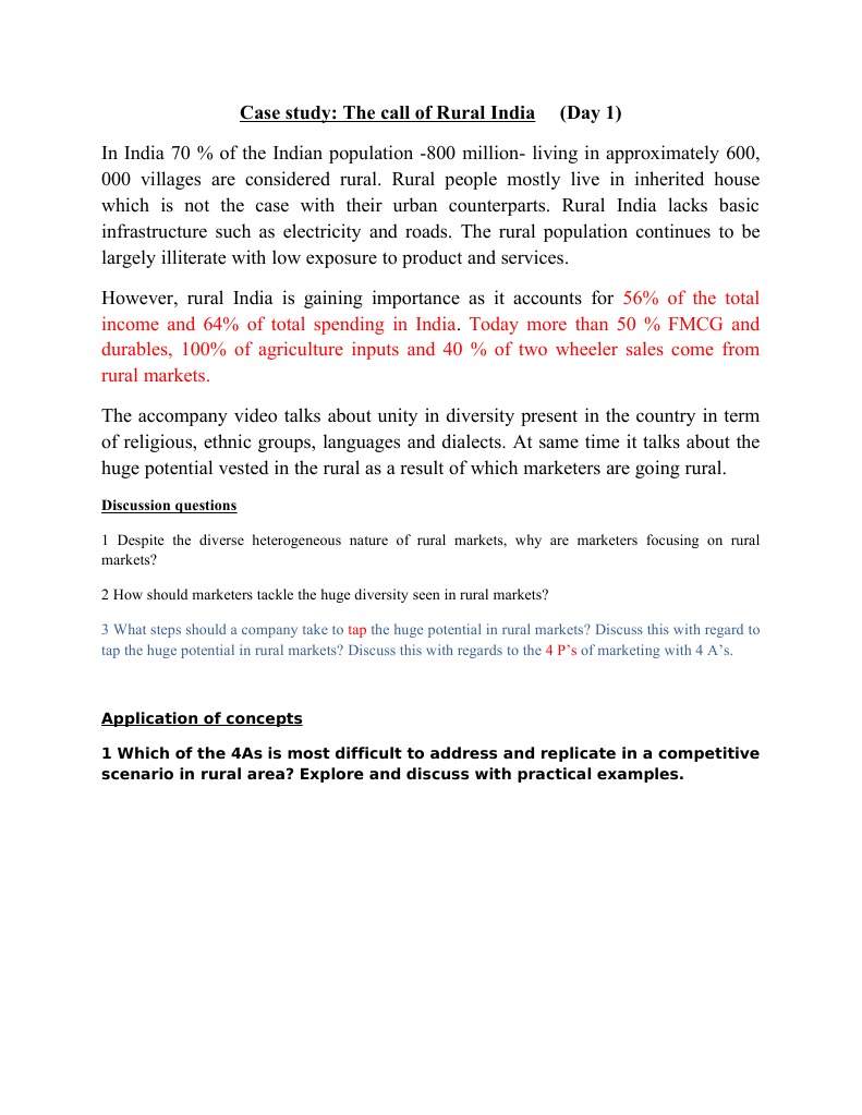 Rural marketing essay image