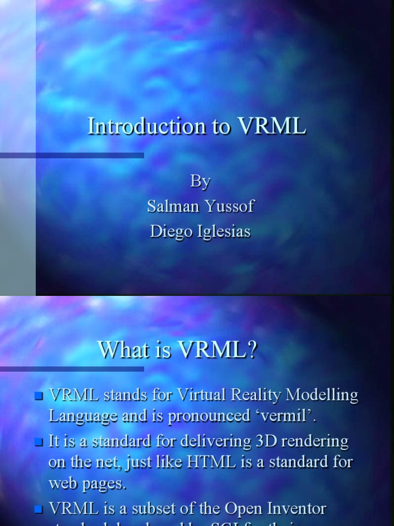 Introduction To VRML: by Salman Yussof Diego Iglesias | PDF | Areas Of ...