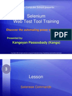 Selenium Web Test Tool Training: Kangeyan Passoubady (Kangs)