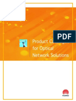 Product Catalogue for Opitcal Network Solutions