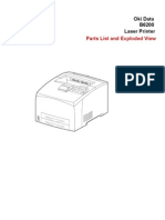 Oki Data B6200 Laser Printer: Parts List and Exploded View
