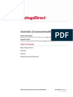 Australia (Commonwealth Of) : Major Rating Factors Rationale Outlook Related Criteria and Research