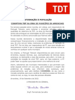 Comunicado TDT 19-09-2012