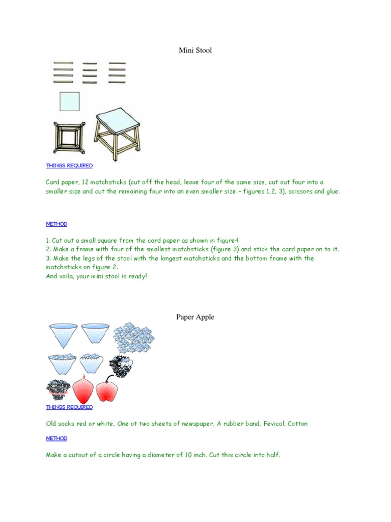 Mini Stool: Things Required | PDF | Paper | Nature