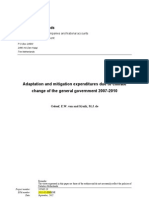Statistics Netherlands: Adaptation and Mitigation Expenditures Due To Climate Change of The General Government 2007-2010