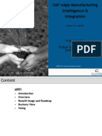 Sap Xapp Manufacturing Intelligence & Integration: Prepared by Vijaya Vardhan Reddy