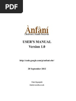 User Manual Anfani EHR