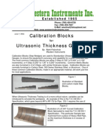 Calibration Blocks for Ultrasonic Thickness Gauges