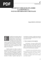 Arrchivo y Bibliografia Sobre La Segunda Republica